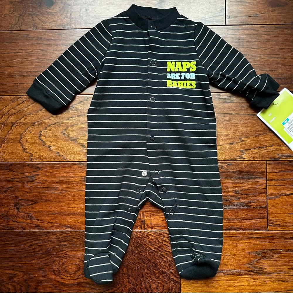 Circo Black and White Footies One Piece